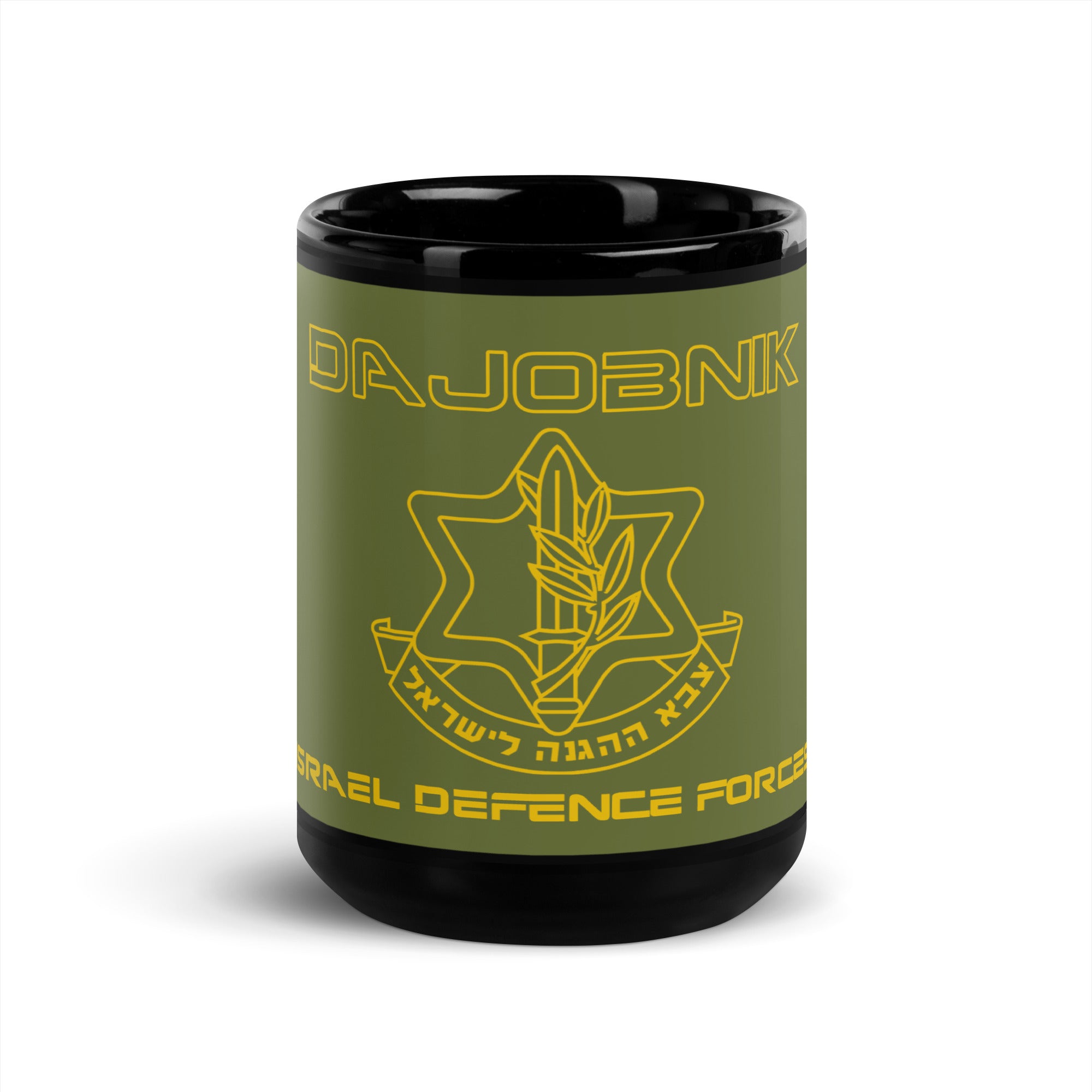 DaJobnik IDF 15oz Black Glossy Mug 01