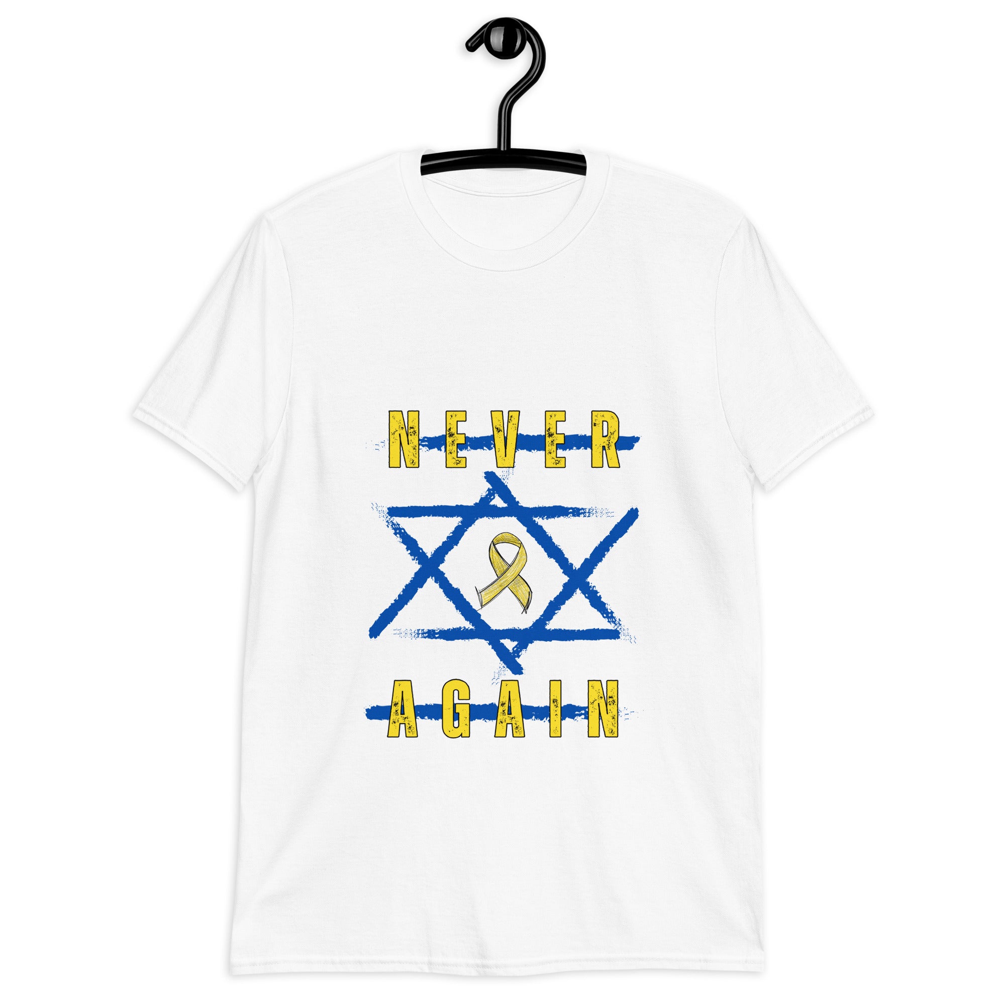 Never Again Yellow Ribbon Unisex Tee White 04 | Dajobnik