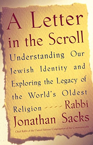 A Letter in the Scroll by Rabbi Jonathan Sacks: Unlocking the Essence of Jewish Identity | DaJobnik