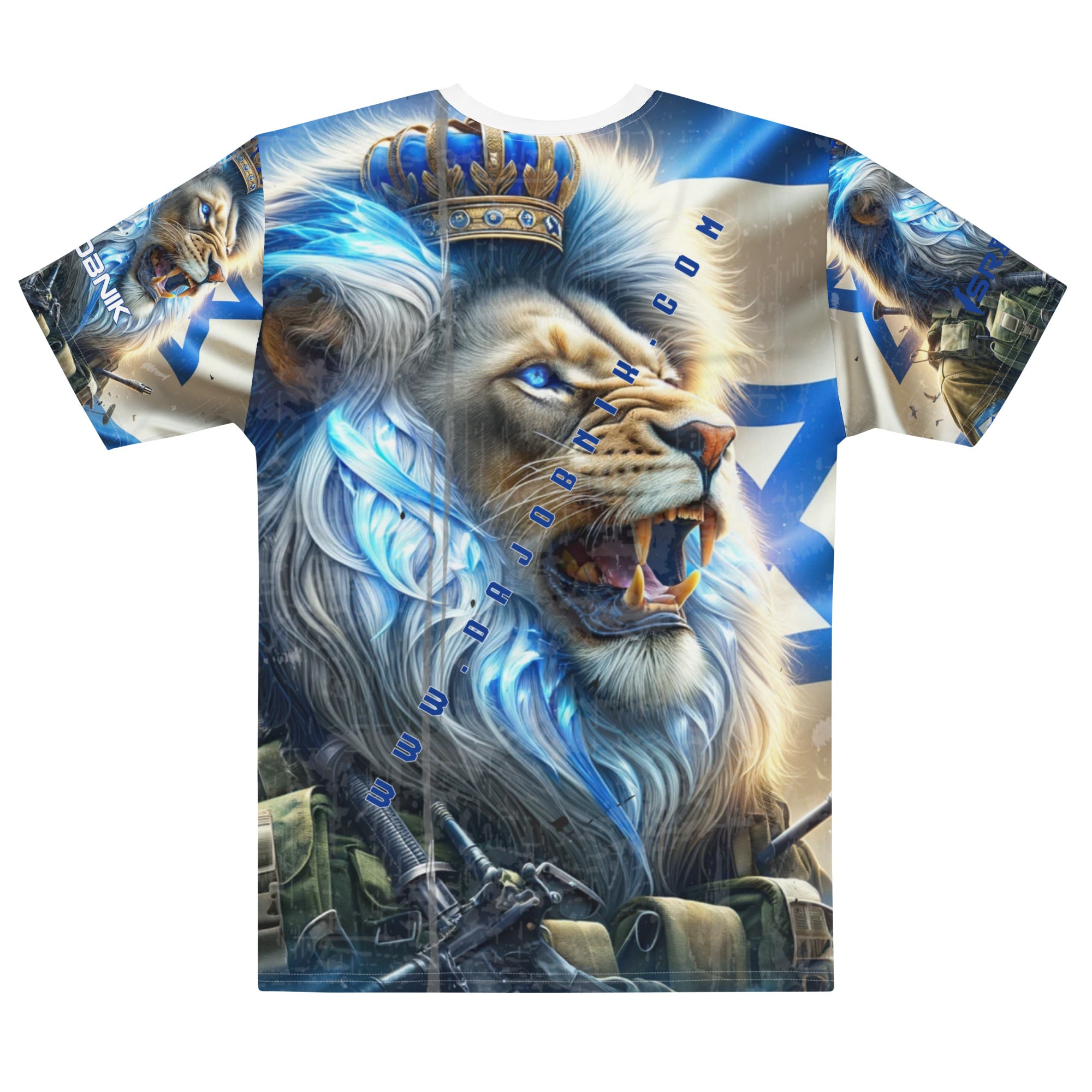 Lions of Judah All-Over T-Shirt for Men - Pro-Israel Pride 06 | DaJobnik