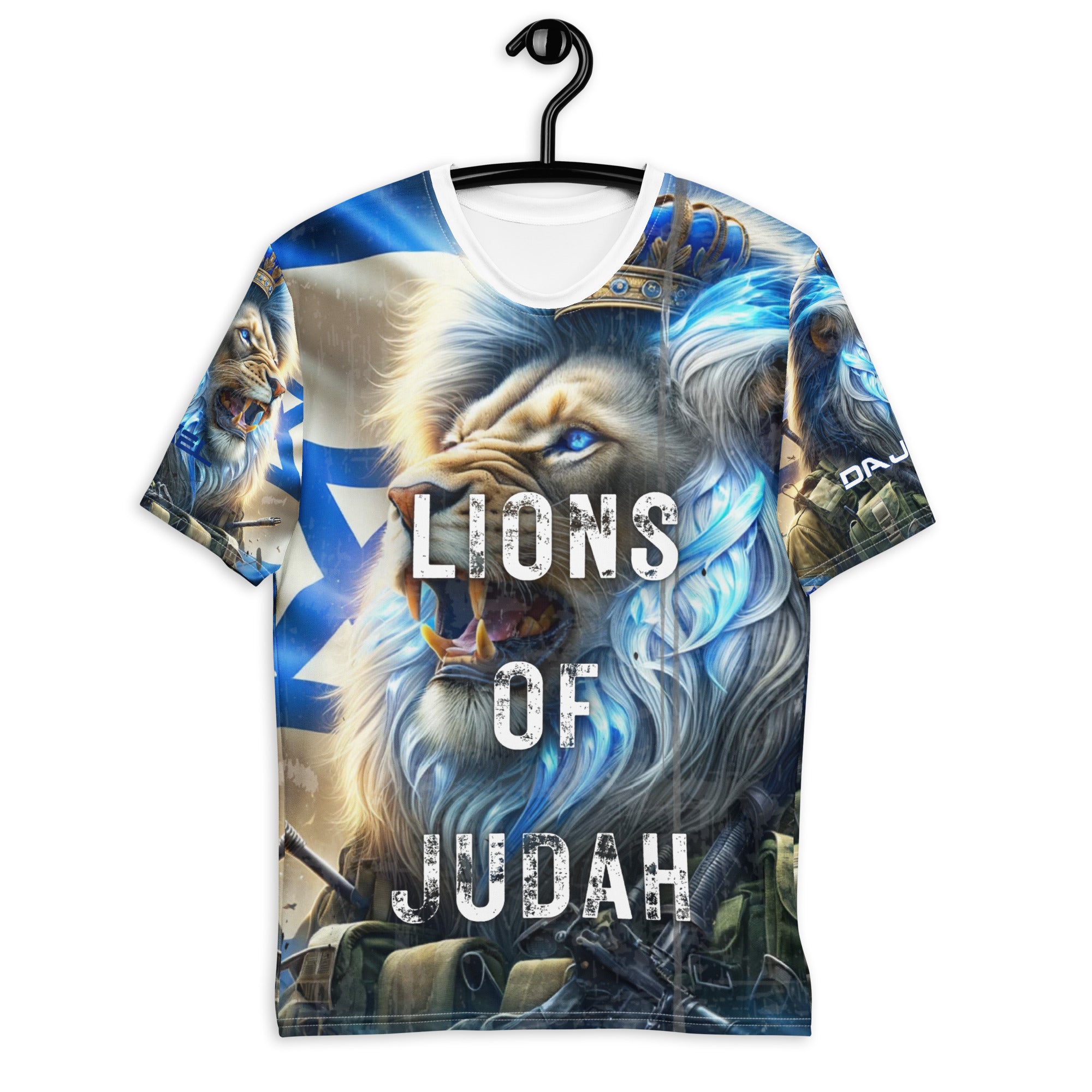 Lions of Judah All-Over T-Shirt for Men - Pro-Israel Pride 07 | DaJobnik