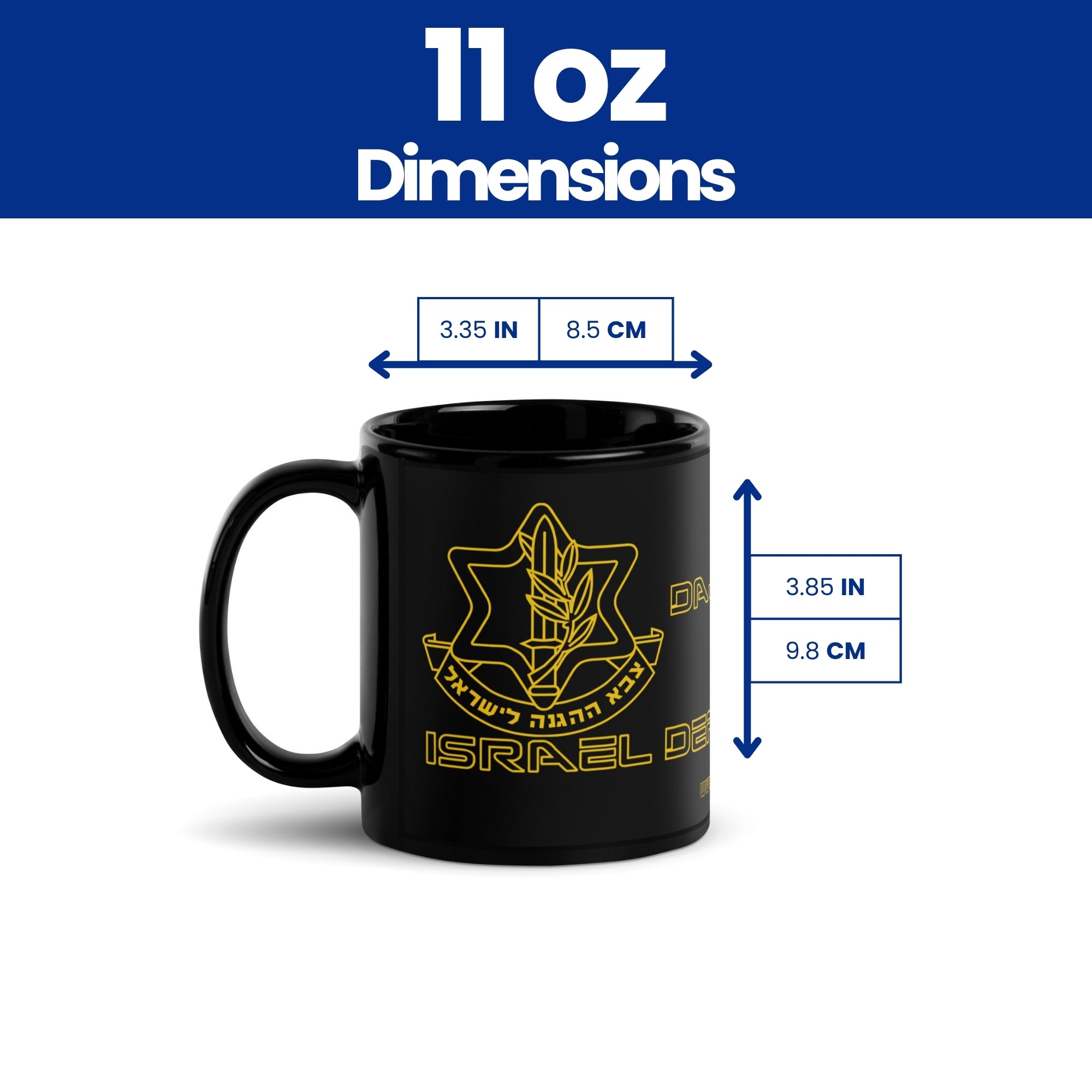 Dajobnik IDF Black Glossy Mug 04