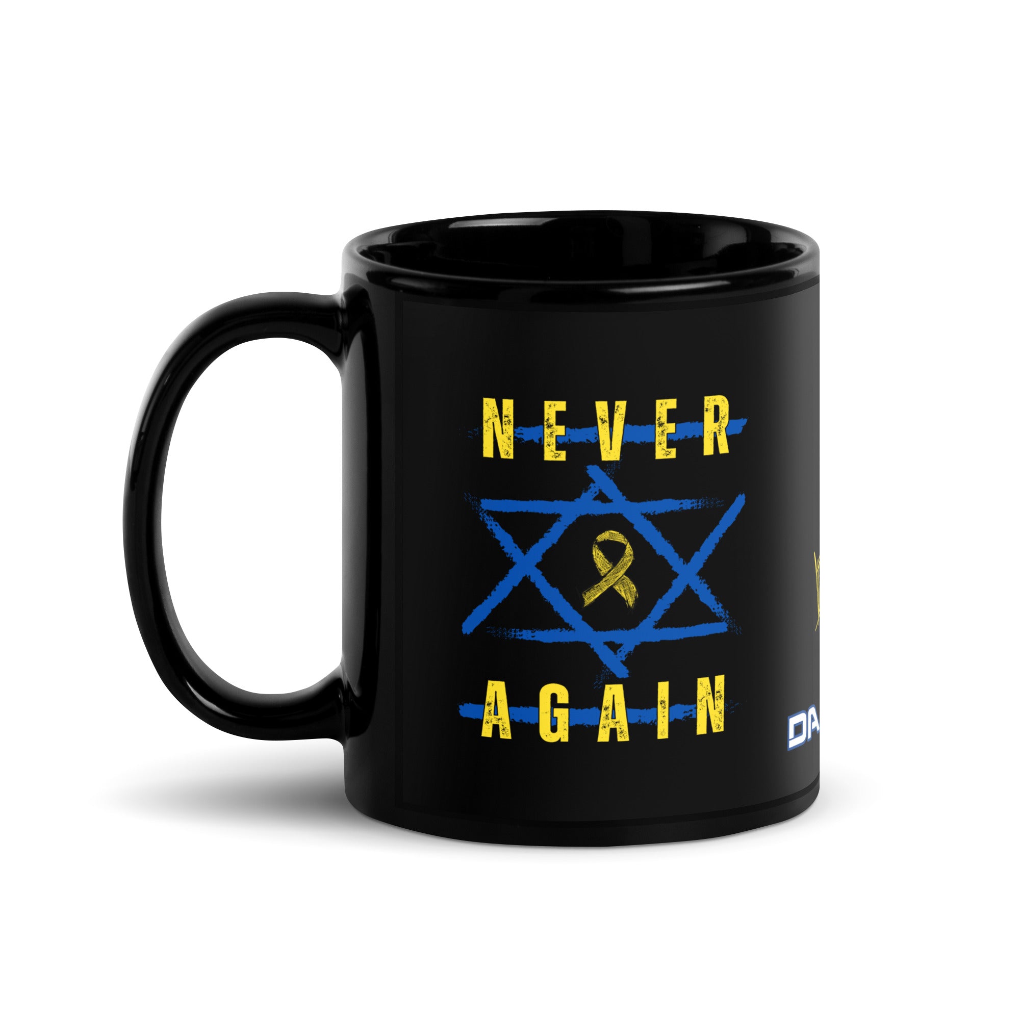 "Never Again" Dajobnik Exclusive Black Glossy Mug 11 oz 03