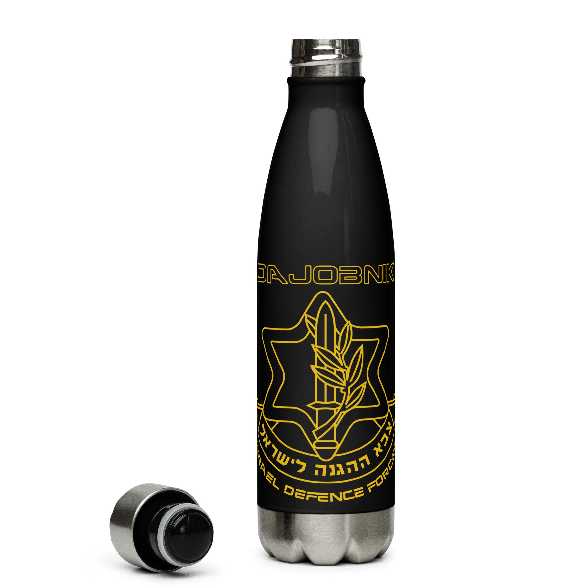 IDF Stainless Steel Water Bottle by DaJobnik Black 01