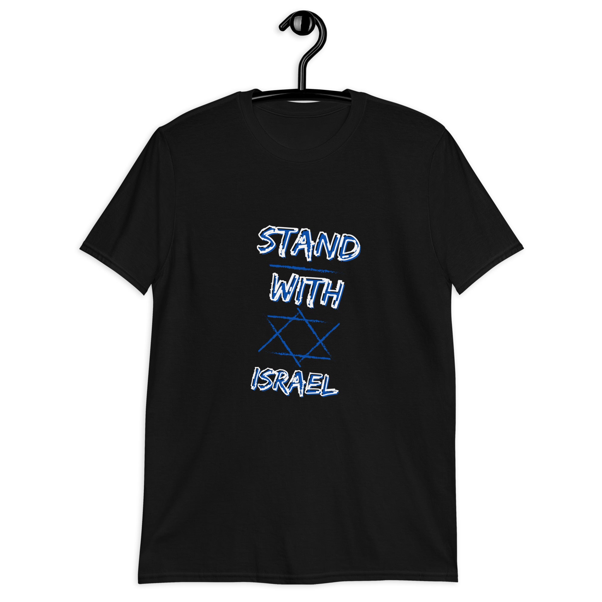 Stand with Israel Short-Sleeve Unisex T-Shirt by Dajobnik Black 02