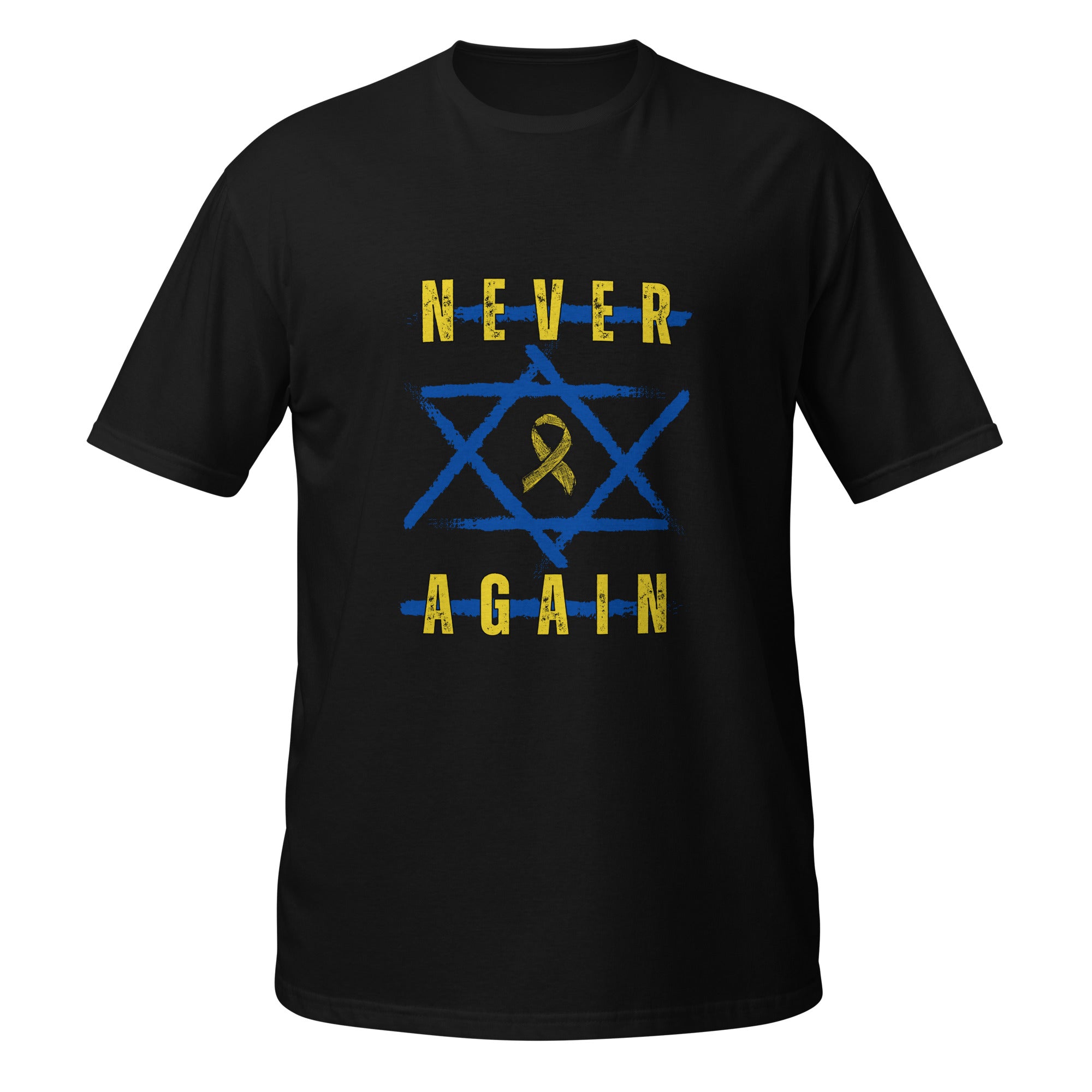 Never Again Yellow Ribbon Unisex Tee Black 01 | Dajobnik