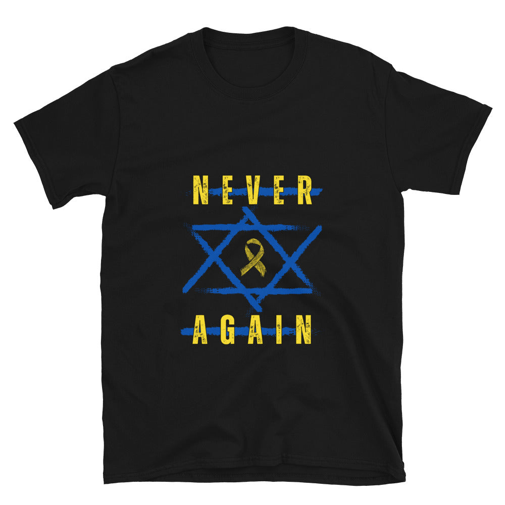 Never Again Yellow Ribbon Unisex Tee Black 03 | Dajobnik