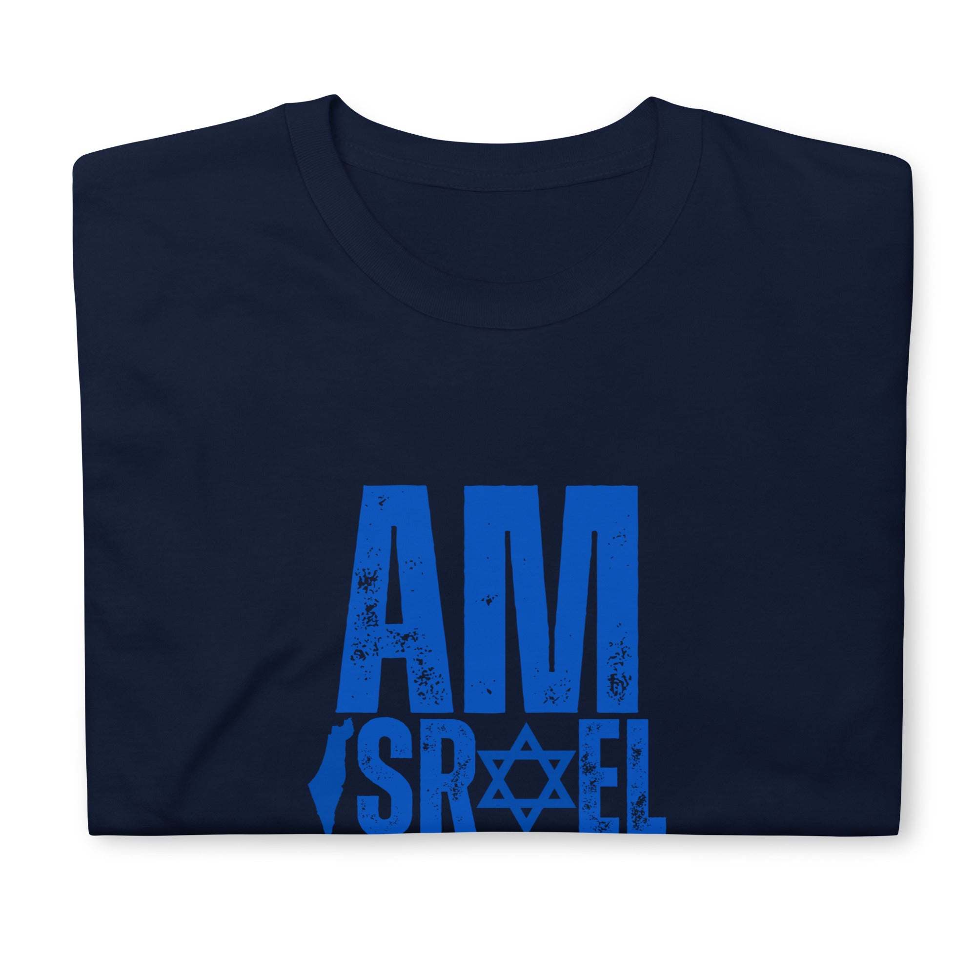 Celebrate Life with the Am Israel Chai Unisex T-Shirt Navy 06