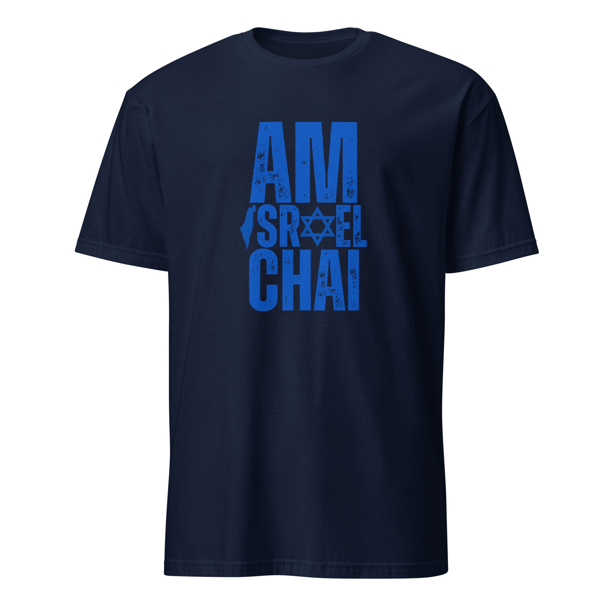 Celebrate Life with the Am Israel Chai Unisex T-Shirt Navy 01