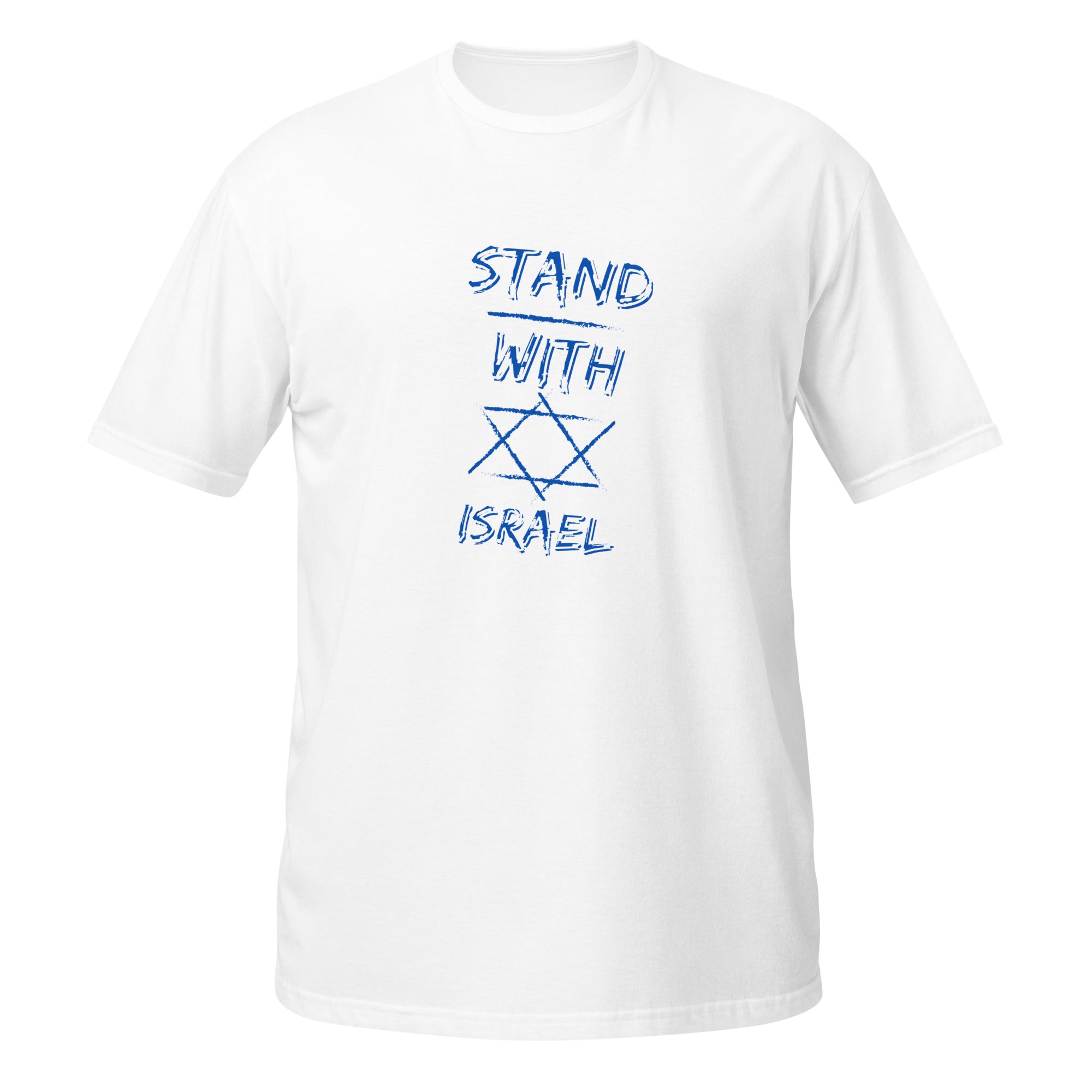 Stand with Israel Short-Sleeve Unisex T-Shirt by Dajobnik White 01