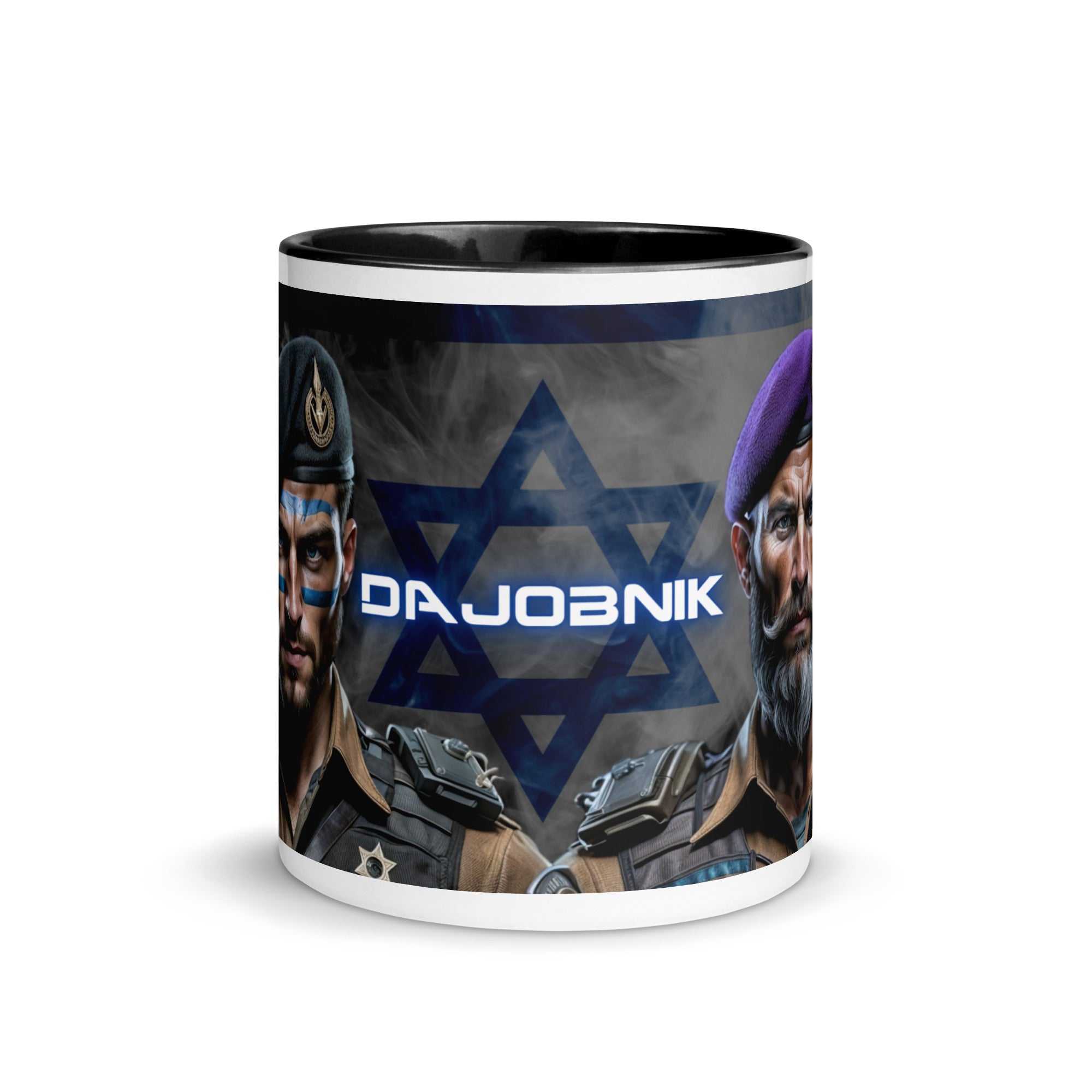 Dajobnik OFFICIAL White Mug with Color Inside 11 oz Black 01